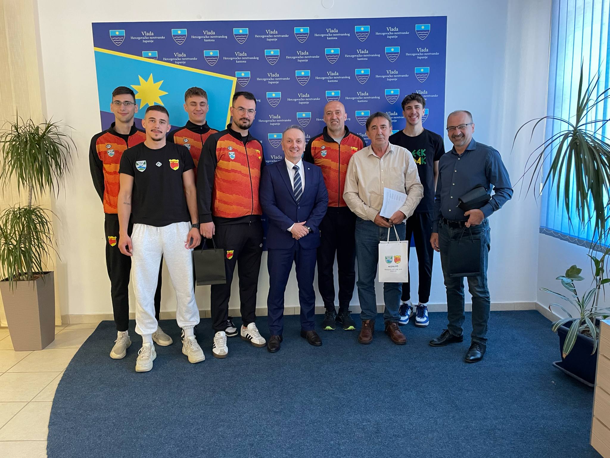 Ministar Velagić upriličio prijem za KK Konjic povodom plasmana u A1 ligu FBiH